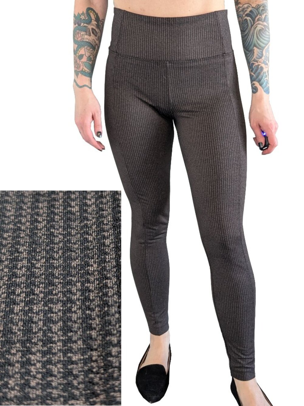 Athleta Delancey Houndstooth Tight Brown and Black | XS